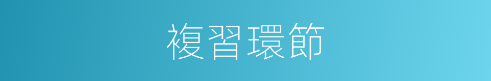 複習環節的同義詞