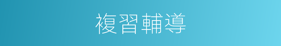 複習輔導的同義詞