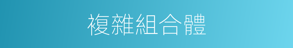複雜組合體的同義詞
