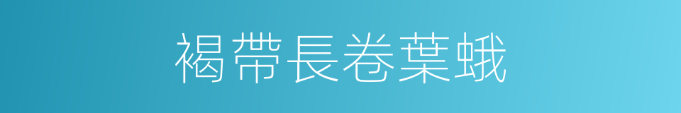 褐帶長卷葉蛾的同義詞