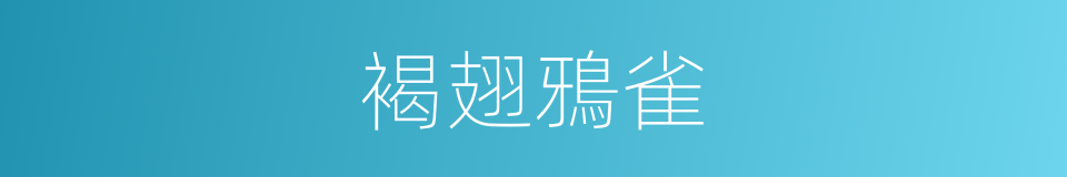 褐翅鴉雀的同義詞