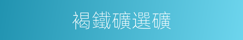 褐鐵礦選礦的同義詞