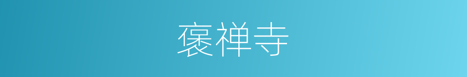 褒禅寺的同义词