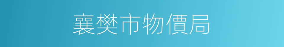 襄樊市物價局的同義詞