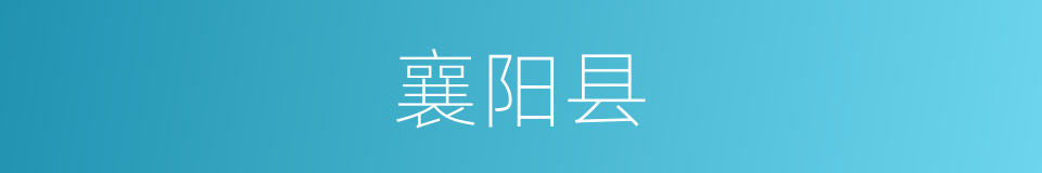 襄阳县的同义词