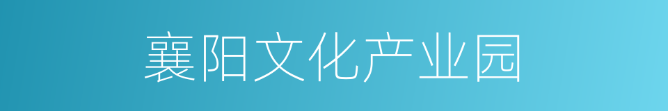 襄阳文化产业园的同义词