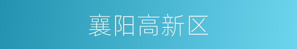 襄阳高新区的同义词