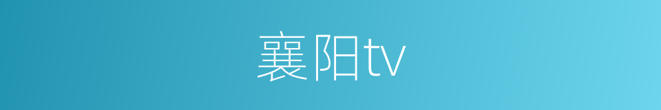 襄阳tv的同义词