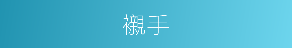襯手的意思