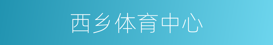 西乡体育中心的同义词