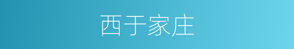 西于家庄的同义词