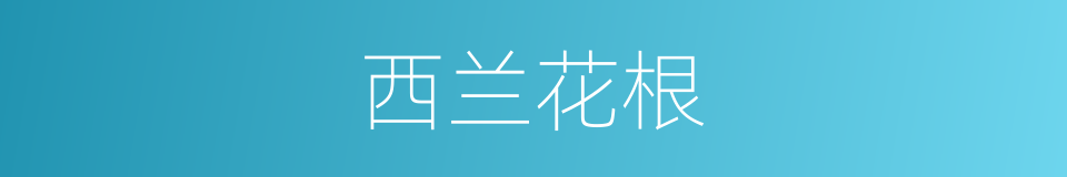 西兰花根的同义词