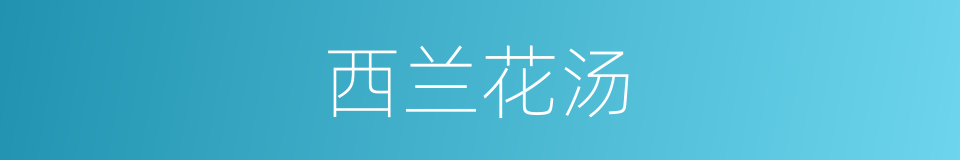 西兰花汤的同义词