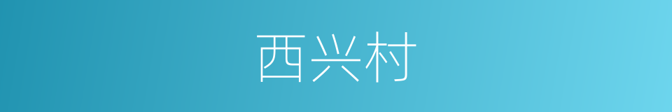 西兴村的同义词