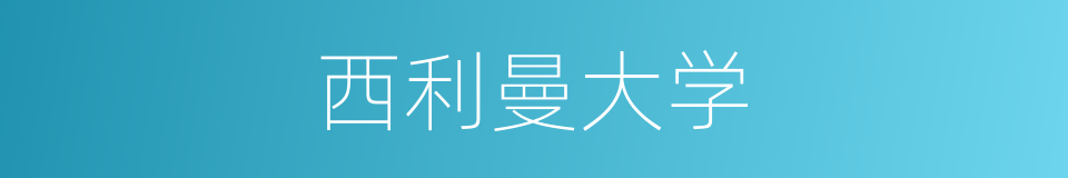 西利曼大学的同义词