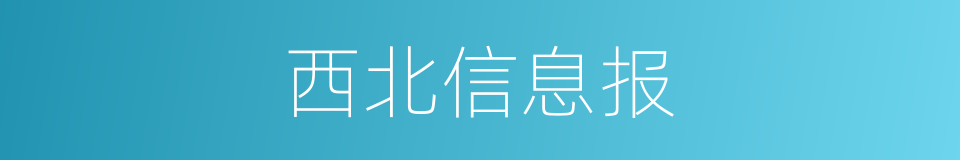 西北信息报的同义词