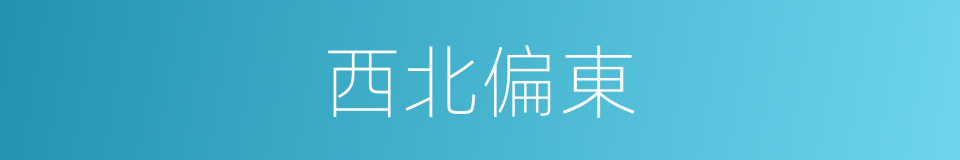 西北偏東的同義詞