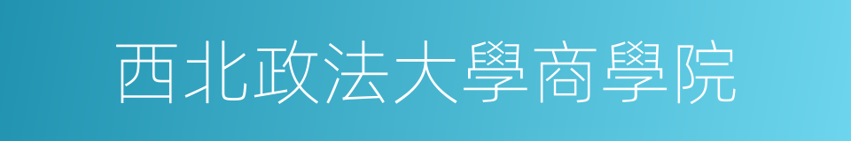 西北政法大學商學院的同義詞