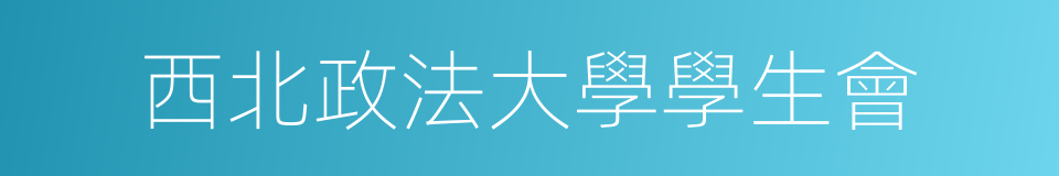 西北政法大學學生會的同義詞