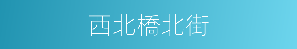 西北橋北街的同義詞