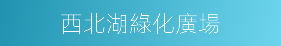 西北湖綠化廣場的同義詞