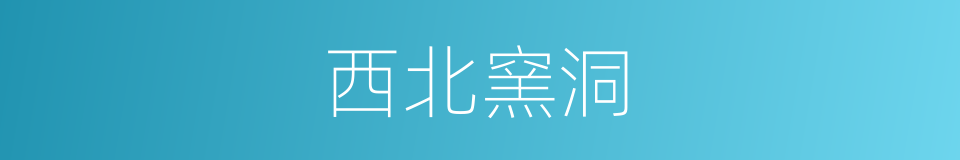 西北窯洞的同義詞