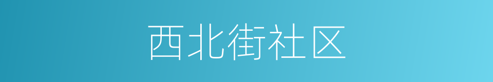 西北街社区的同义词