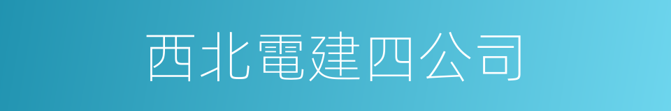 西北電建四公司的同義詞