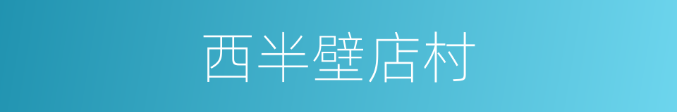 西半壁店村的同义词