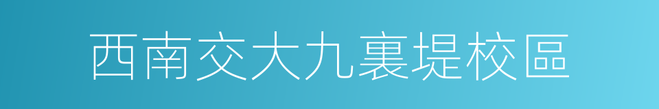 西南交大九裏堤校區的同義詞