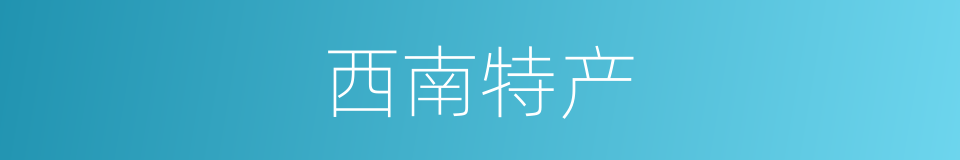 西南特产的同义词