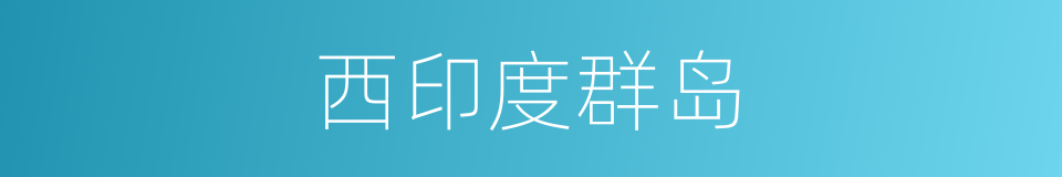 西印度群岛的意思