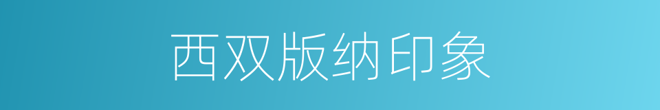 西双版纳印象的同义词