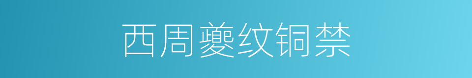 西周夔纹铜禁的同义词