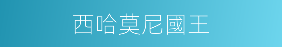 西哈莫尼國王的同義詞