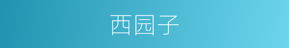 西园子的同义词