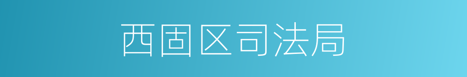 西固区司法局的同义词