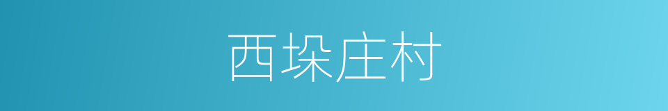 西垛庄村的同义词