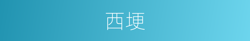 西埂的同义词