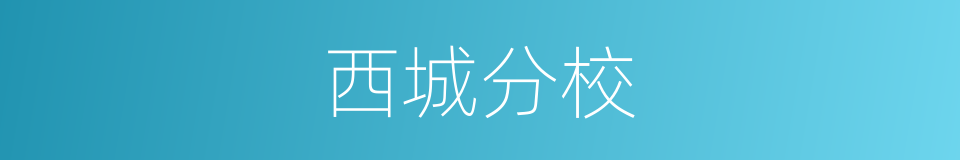 西城分校的同义词