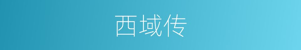 西域传的同义词
