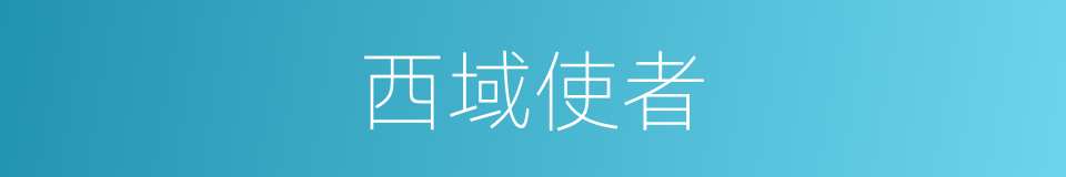 西域使者的同义词