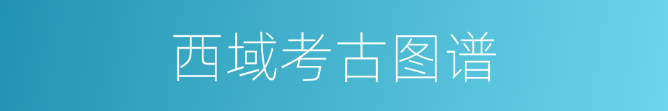 西域考古图谱的同义词