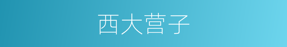 西大营子的同义词