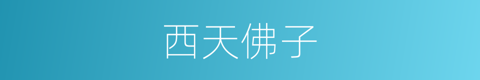 西天佛子的同义词