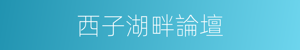 西子湖畔論壇的同義詞