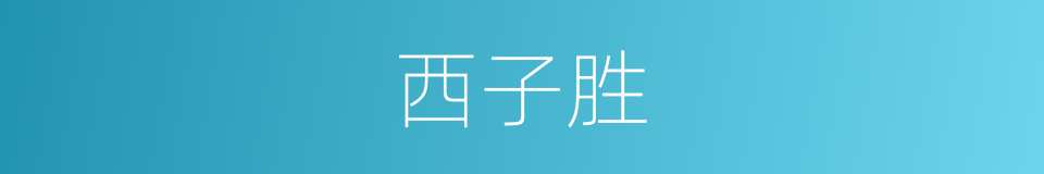 西子胜的同义词