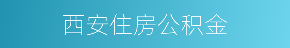 西安住房公积金的同义词