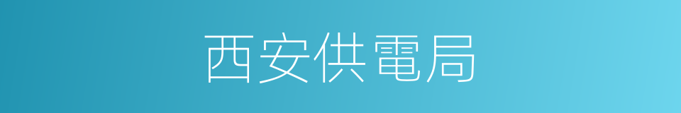 西安供電局的同義詞