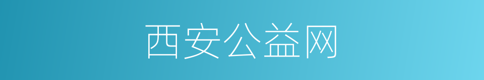 西安公益网的同义词
